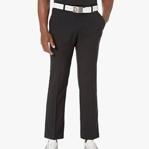 Adidas ClimaLite Men black Flat Front Chino Casual Golf pants size 35x32 - Picture 10 of 11